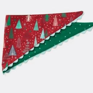 Matilda Jane Katy Dog Bandana Scarf M/L NWT Christmas Trees